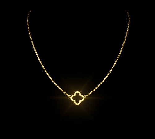 Gold Clover Pendant Necklace