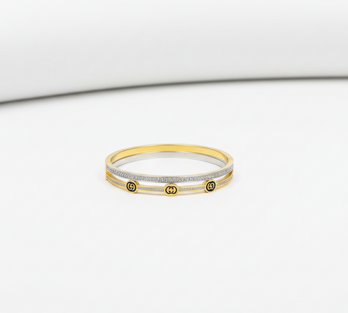 "Premium Twin Bracelet Set with Crystals"