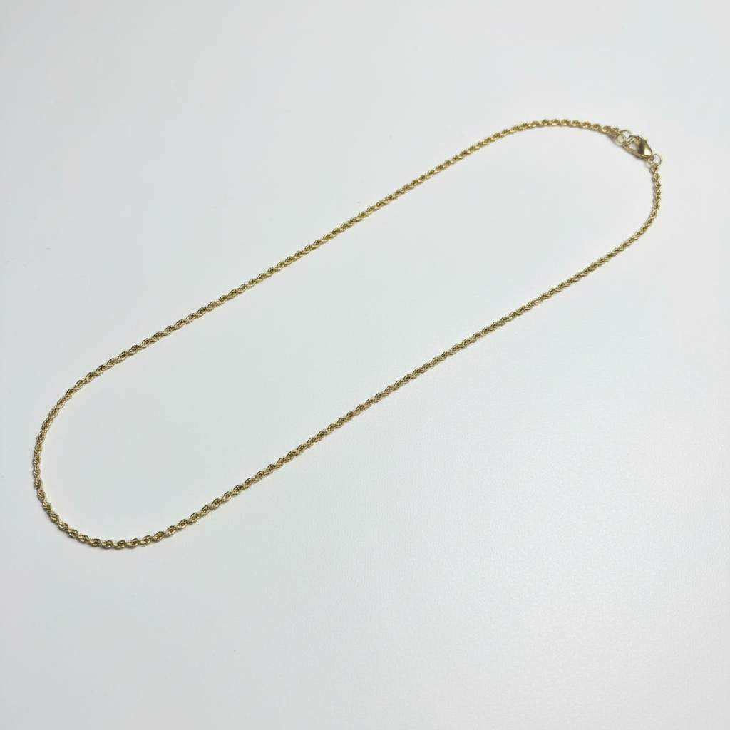 Gold Rope Chain Necklace