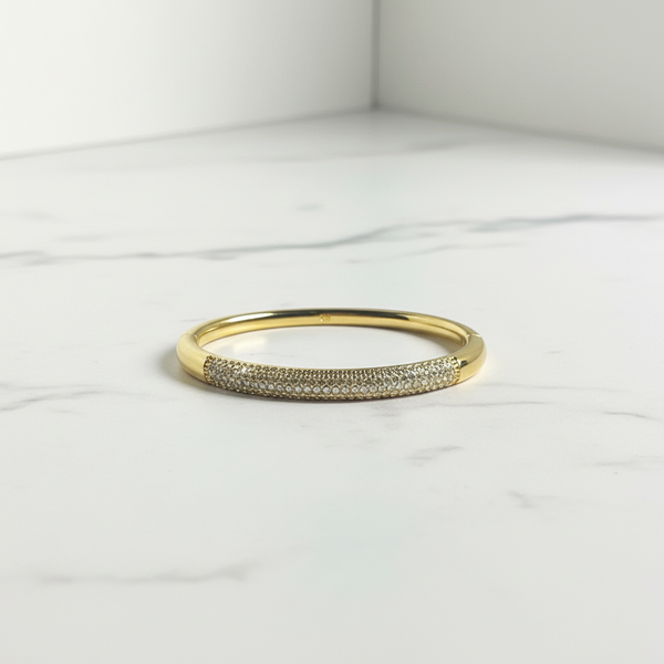 Elegant Stainless Steel Bangle with Screw Design