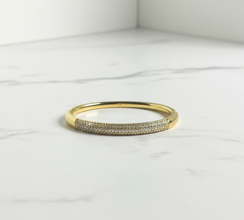 Elegant Stainless Steel Bangle with Screw Design