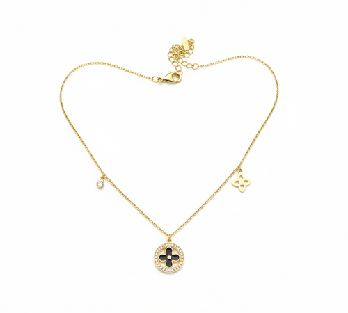 Gold Designer Charm Necklace