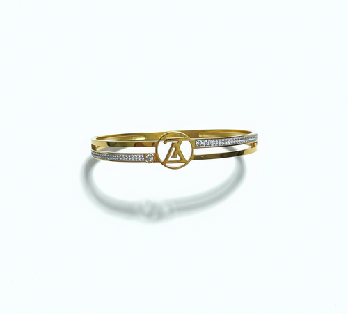 Elegant Designer Charm Bracelet with Crystals