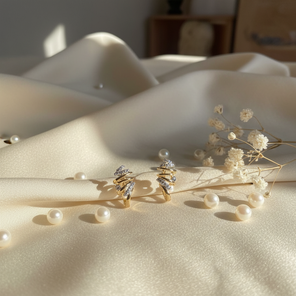 Silver Spiral Wire Earrings