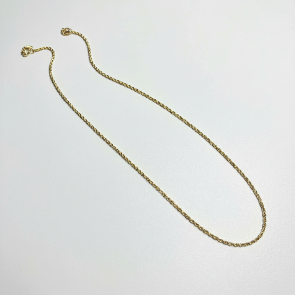 Gold Rope Chain Necklace