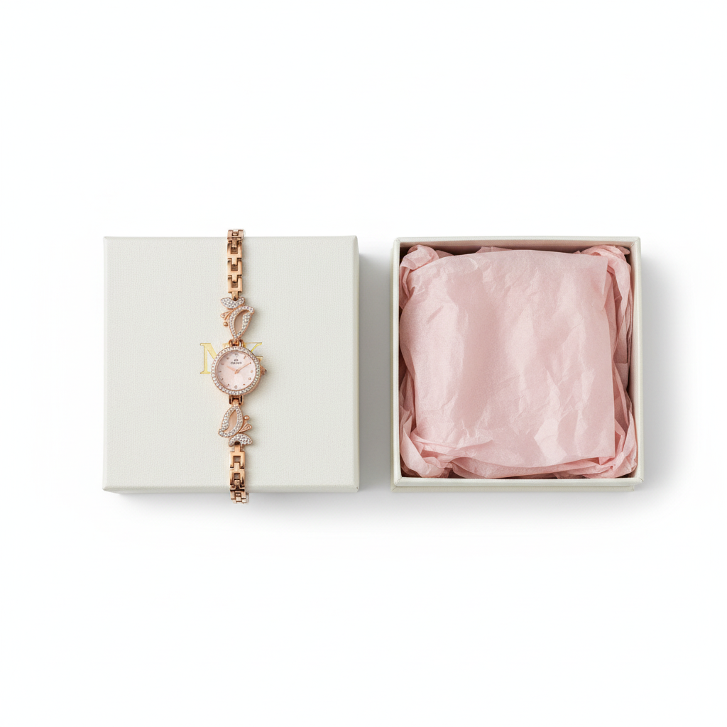 Delicate Bracelet Watch - Two-Tone Rose Gold & Silver