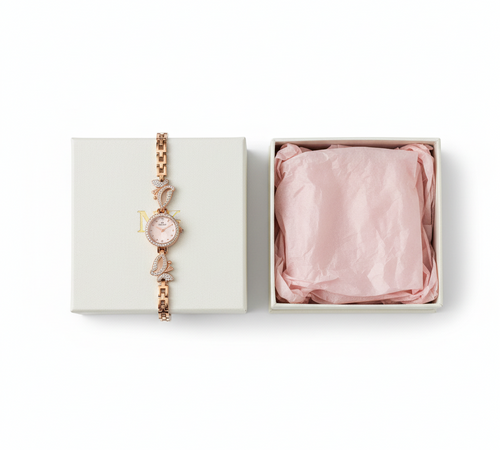 Delicate Bracelet Watch - Two-Tone Rose Gold & Silver