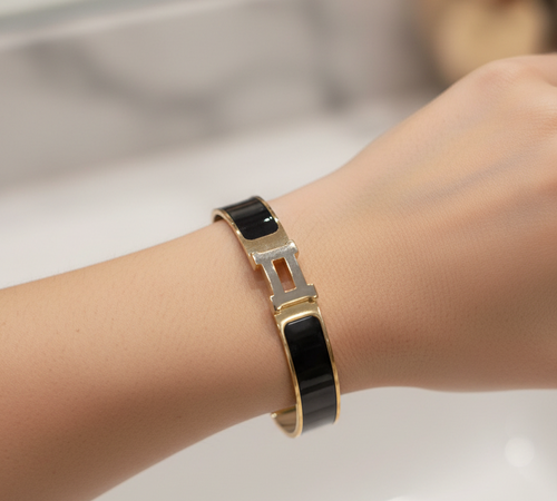Black & Gold Stainless Steel H-Style