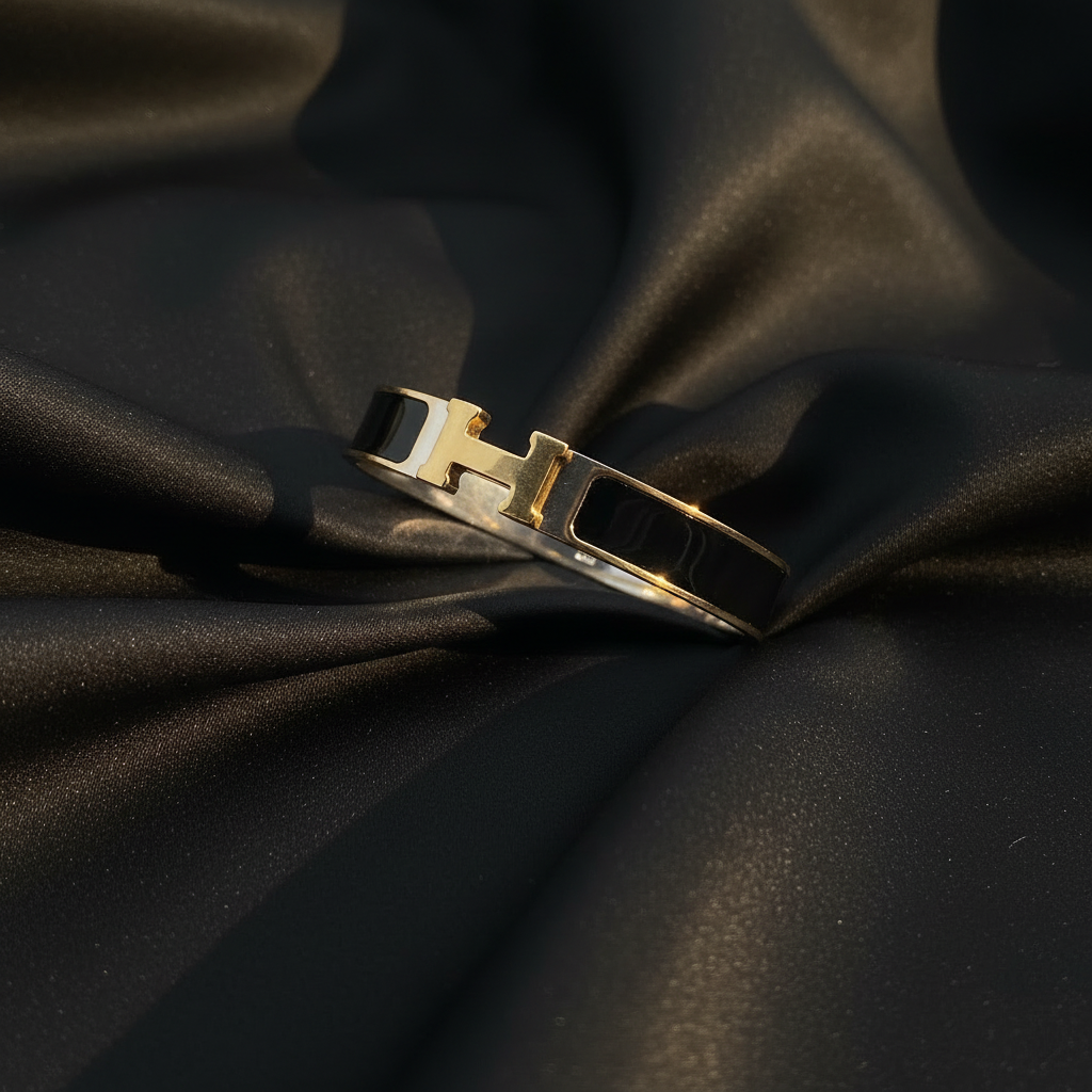 Black & Gold Stainless Steel H-Style