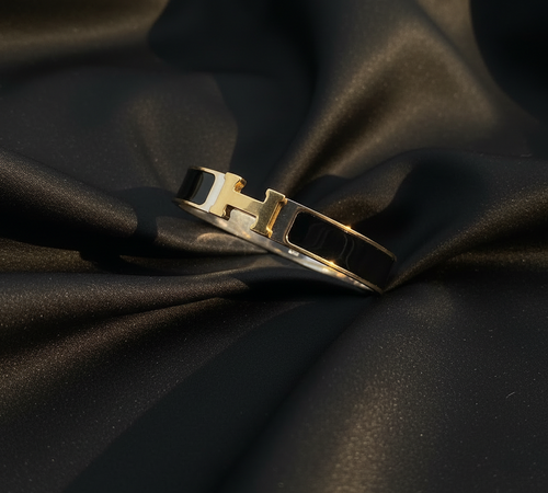 Black & Gold Stainless Steel H-Style