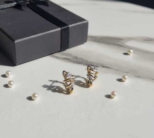 : Silver Spiral Wire Earrings