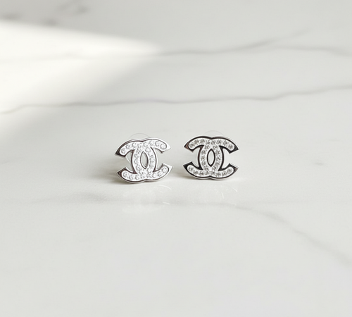 Crystal Embellished Stainless Steel Designer Earrings