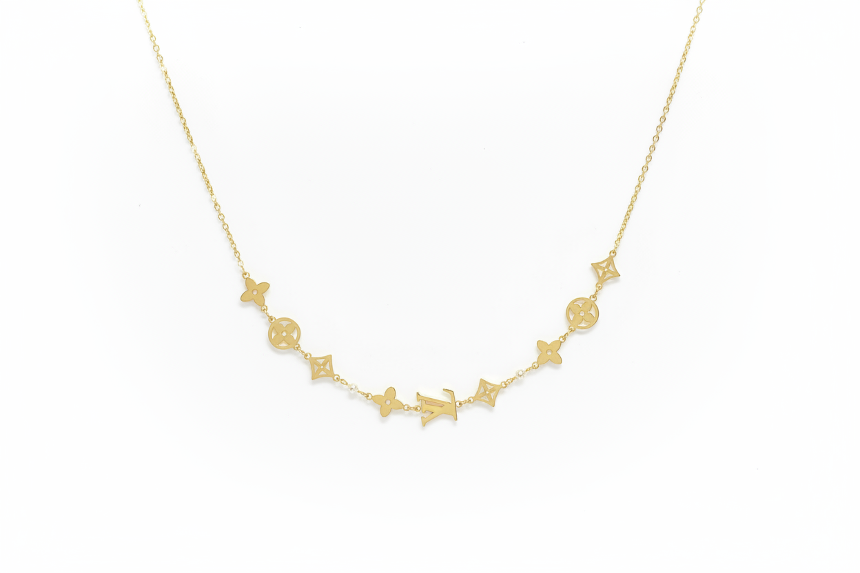 Designer Logo Charm Necklace