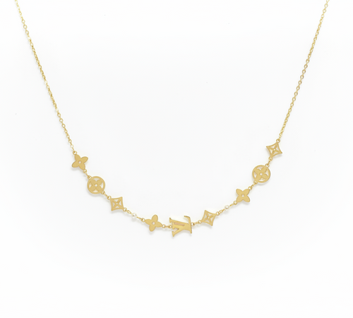 Designer Logo Charm Necklace