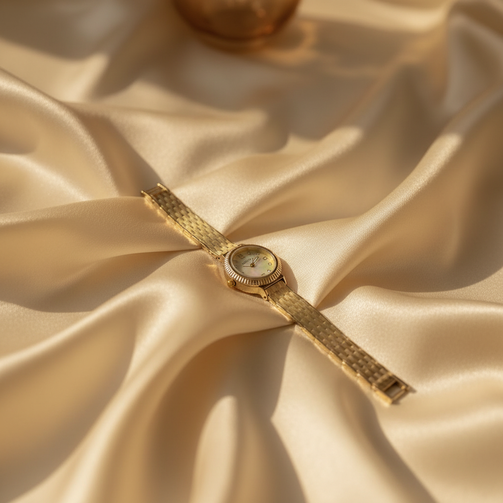 Gold-Tone Watch - Women's Mother of Pearl Dial