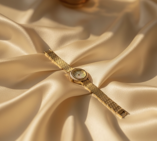 Gold-Tone Watch - Women's Mother of Pearl Dial