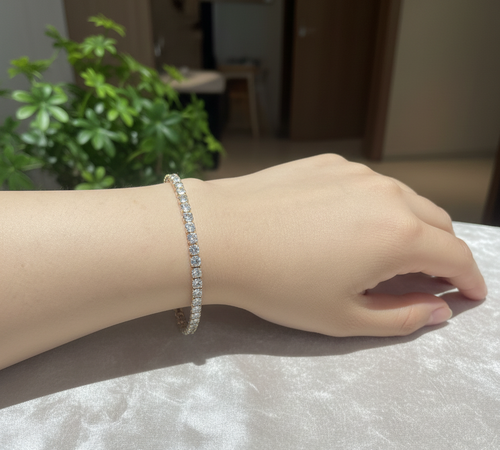 High-grade clear crystals set in durable silver-tone metal