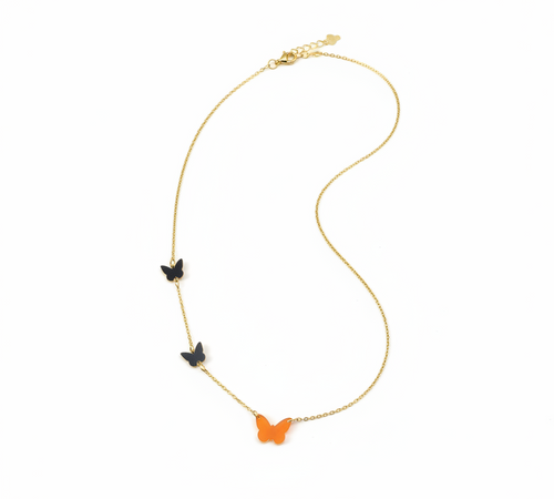Gold Butterfly Charm Necklace