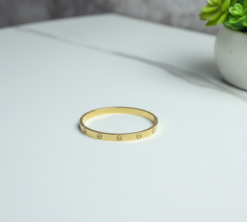 Gold Screw Design Bracelet - Stainless Steel